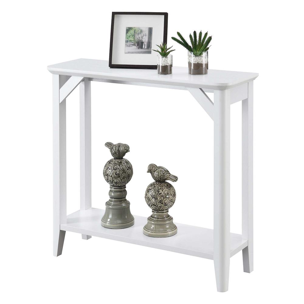 Winston Hall Table with Shelf, White. Picture 2