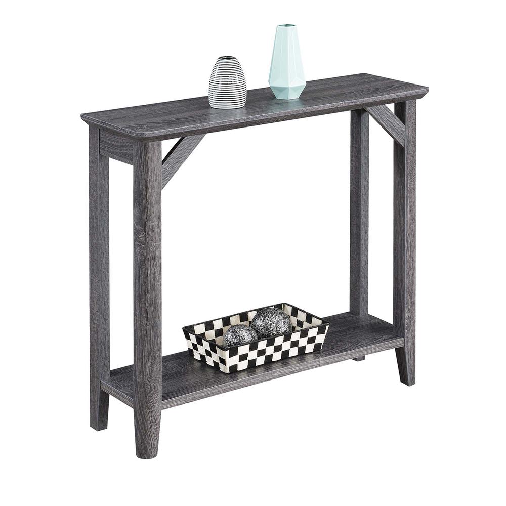 Winston Hall Table with Shelf, Weathered Gray. Picture 2