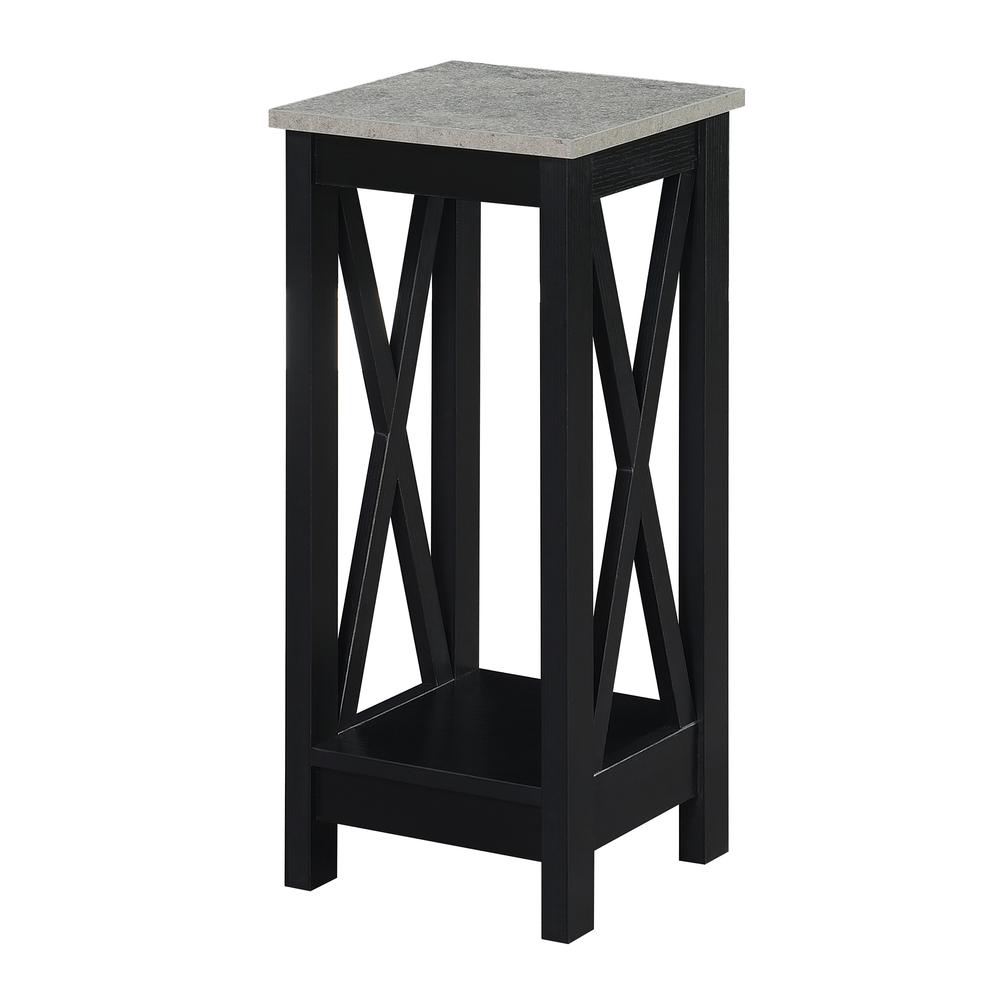 Oxford 2 Tier Plant Stand Cement/Black. Picture 1