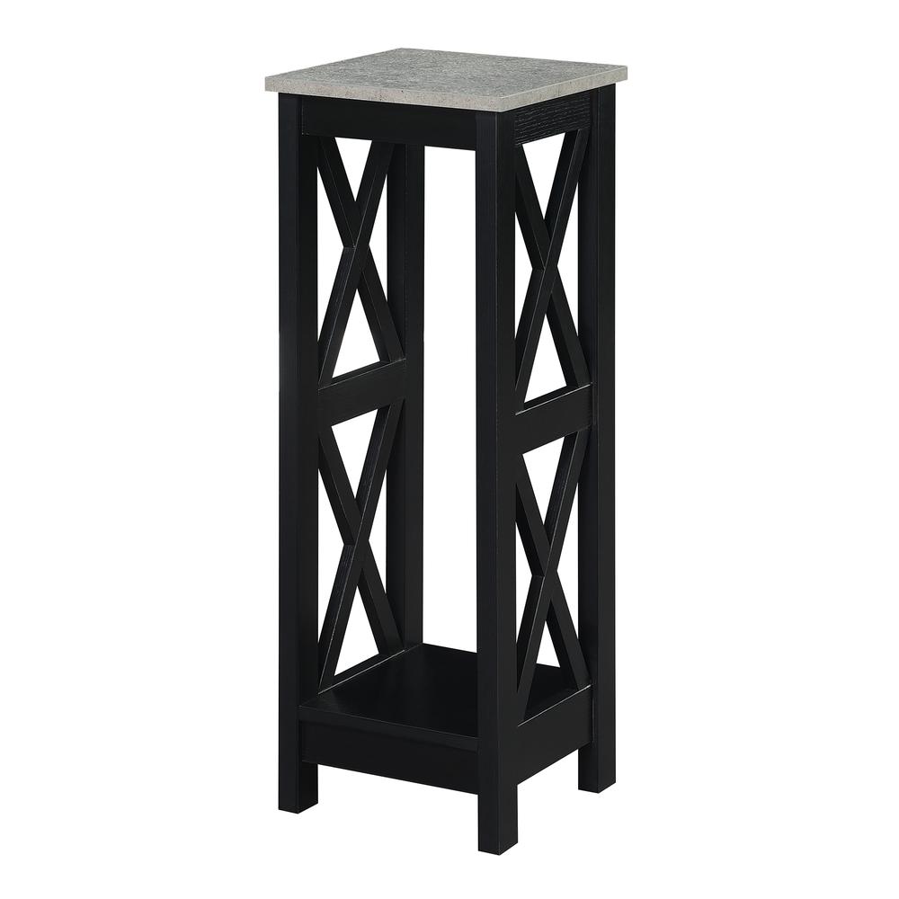 Oxford 2 Tier Tall Plant Stand Cement/Black. Picture 1