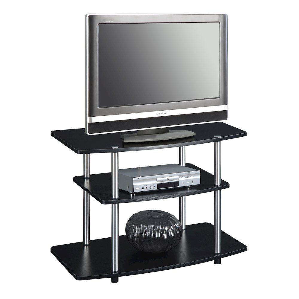 Designs2Go No Tools 3 Tier TV Stand for TVs up to 37 Inches. Picture 2