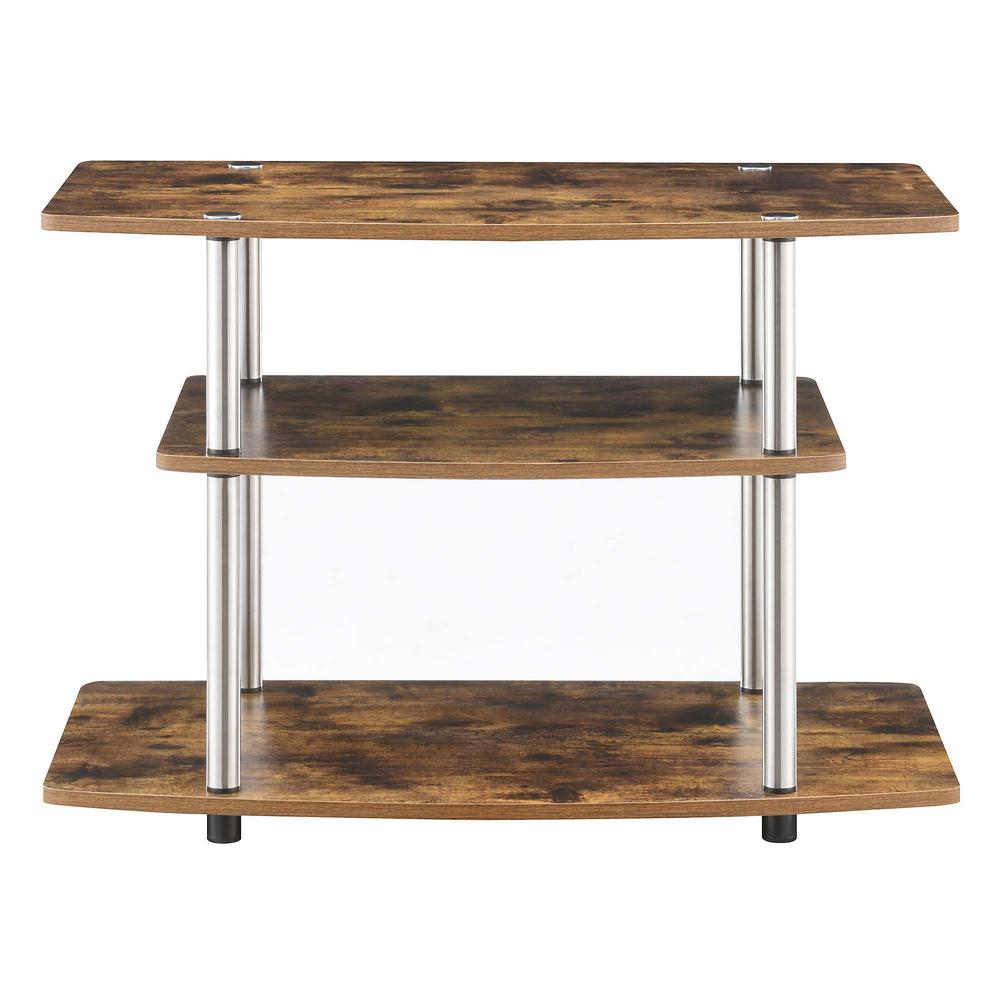 Designs2Go No Tools 3 Tier TV Stand Barnwood. Picture 2