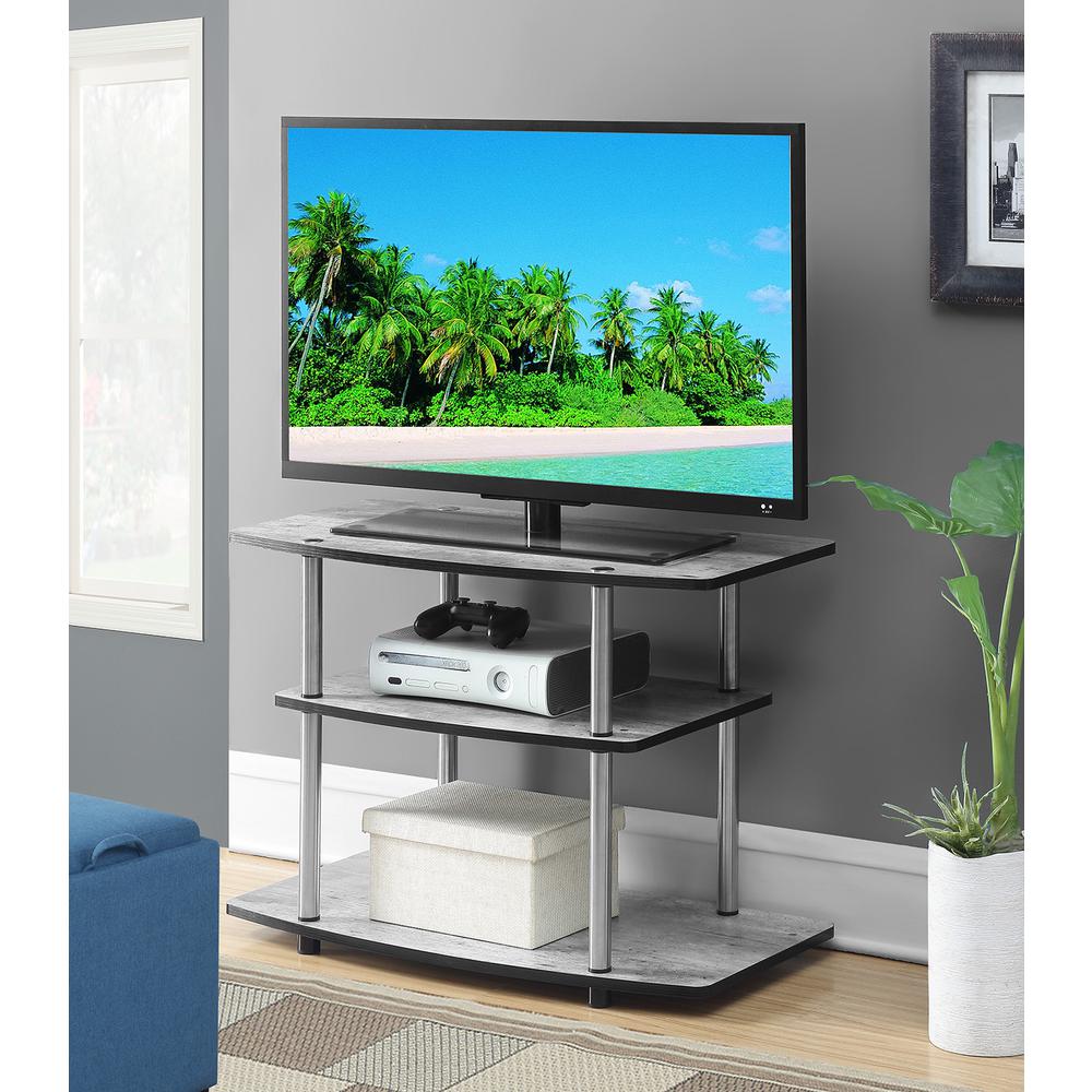 Designs2Go No Tools 3 Tier TV Stand Faux Birch. Picture 1