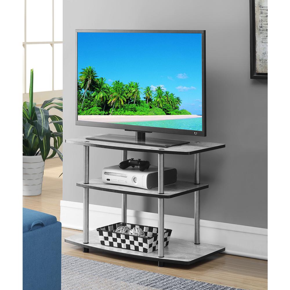 Designs2Go No Tools 3 Tier TV Stand Faux Birch. Picture 2