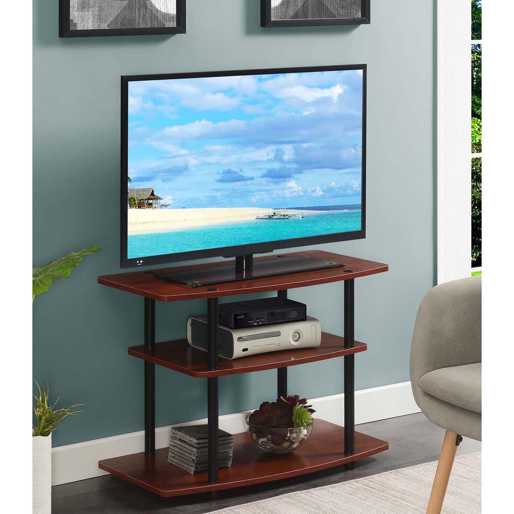 Convenience Concepts Designs2go 3 Tier Wide TV Stand Light Oak 