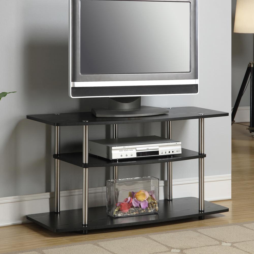 No Tools 3 Tier Wide TV Stand for TVs up to 46 Inches. Picture 3