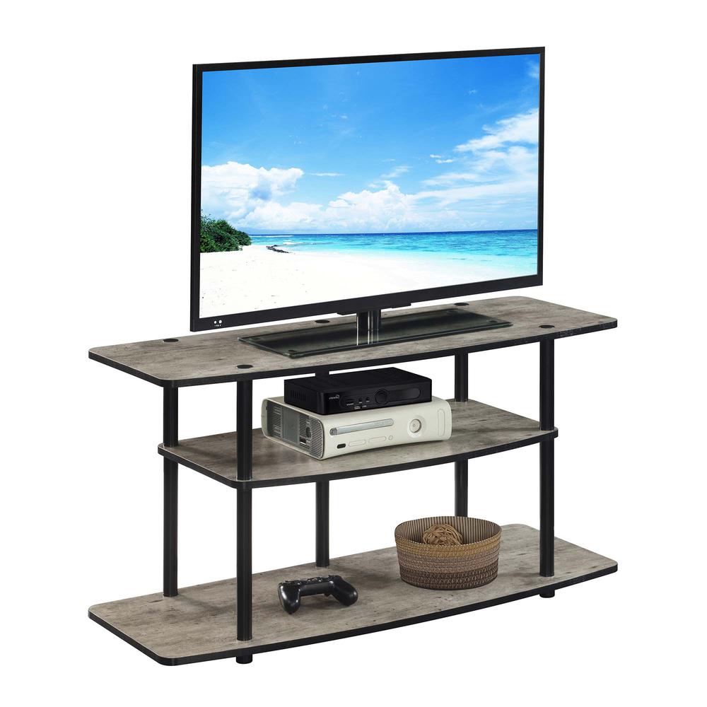 Designs2Go No Tools 3 Tier Wide TV Stand Faux Birch/Black. The main picture.