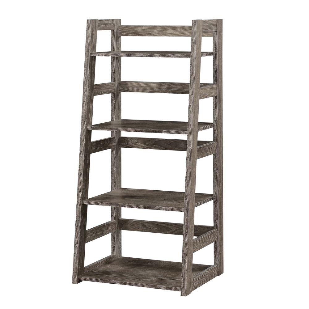 Designs2Go Trestle Bookcase in Weathered Gray. Picture 1