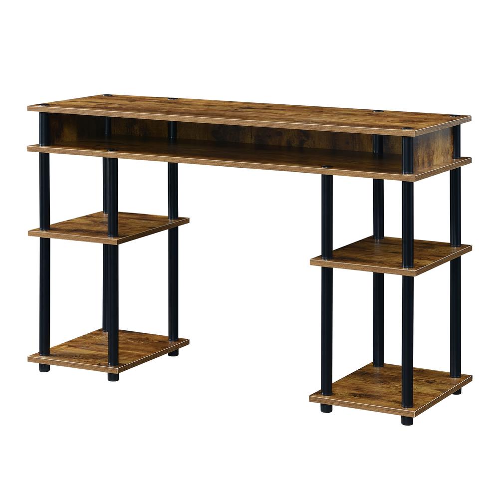 Designs2Go No Tools Student Desk with Shelves - Barnwood. Picture 1