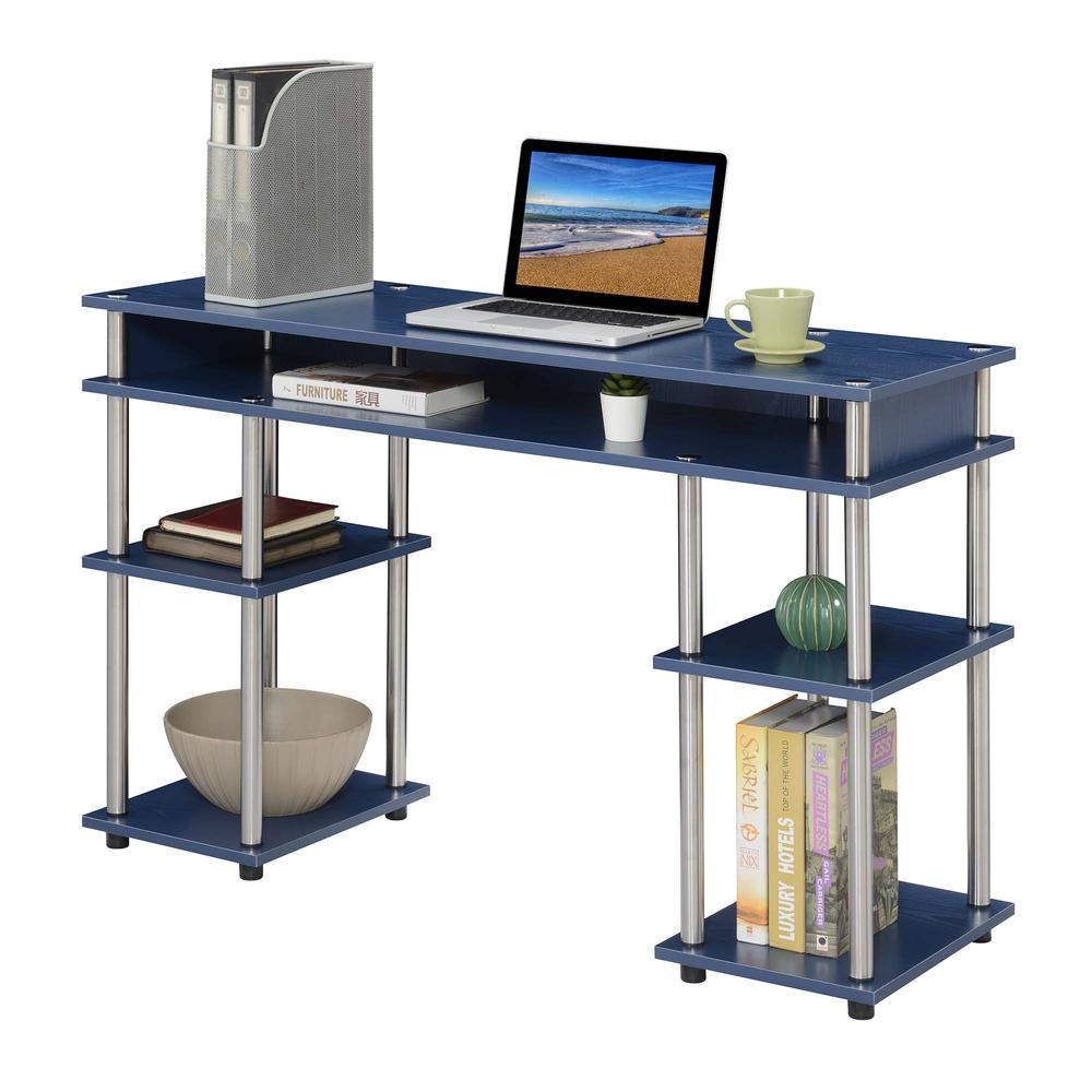 Designs2Go No Tools Student Desk, Cobalt Blue. Picture 2