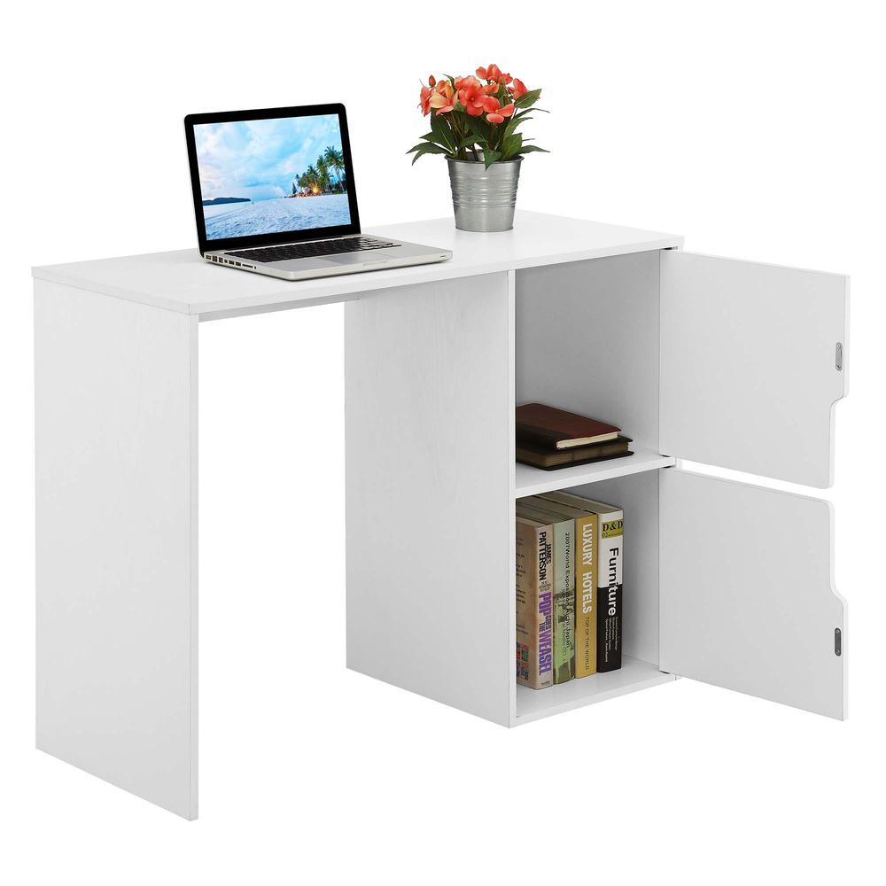 Designs2Go Student Desk with Storage Cabinets in White. Picture 3