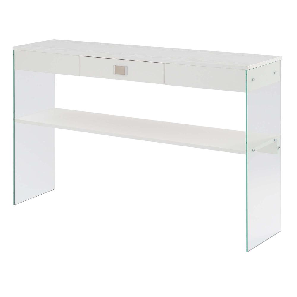 Soho 1 Drawer Console Table, White. Picture 1