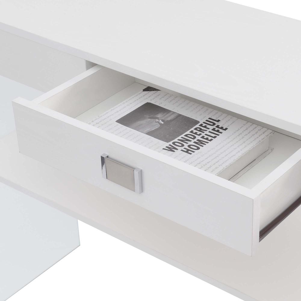 Soho 1 Drawer Console Table, White. Picture 3