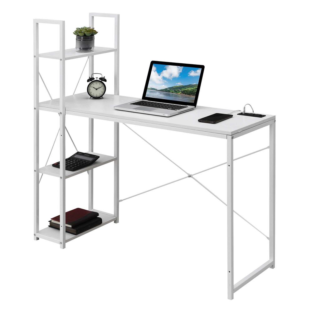 Designs2Go Office Workstation with Charging Station and Shelves, R4-0559. Picture 2