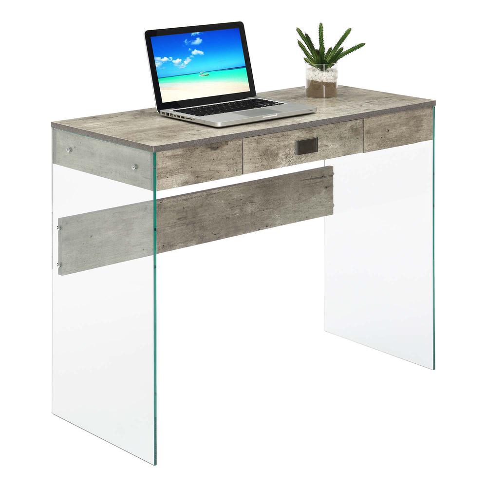 SoHo 1 Drawer Glass 36 inch Desk. Picture 2