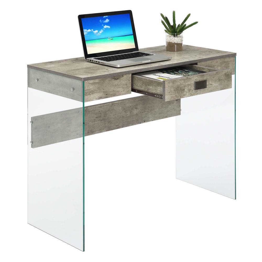 SoHo 1 Drawer Glass 36 inch Desk. Picture 4