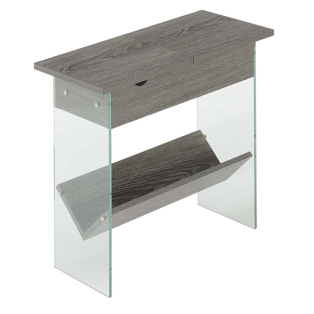 SoHo Electric Flip Top End Table. Picture 1