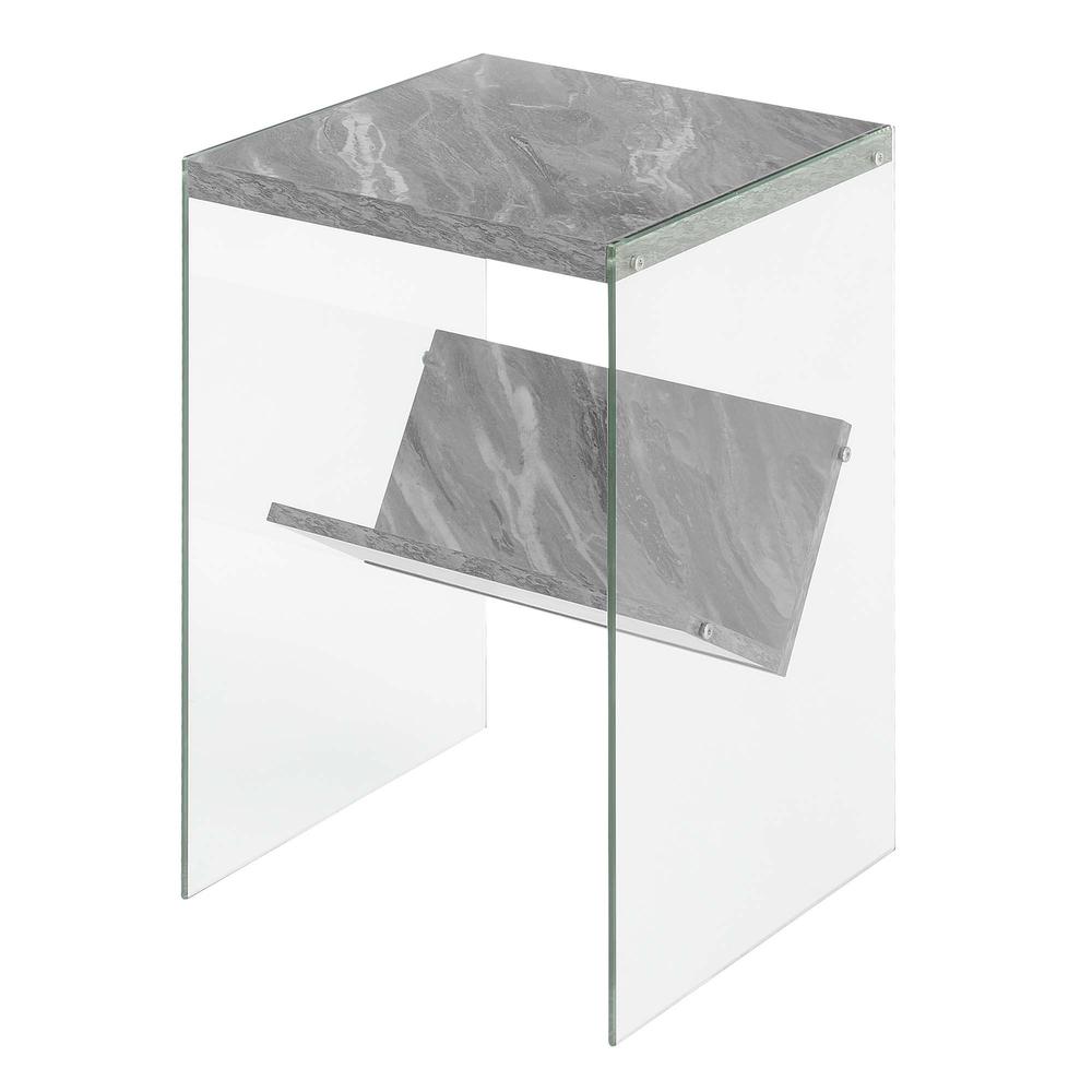 Soho End Table, Gray Marble. Picture 2