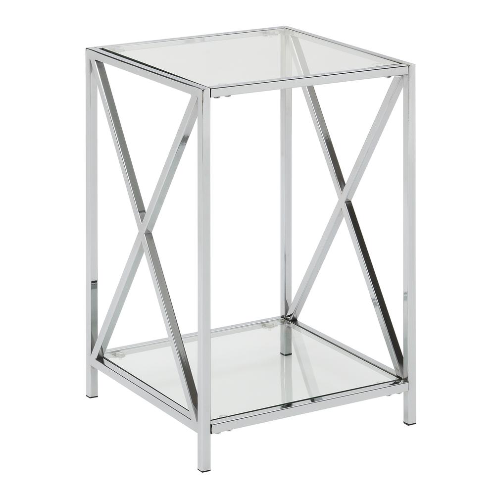 Oxford Chrome End Table. Picture 1