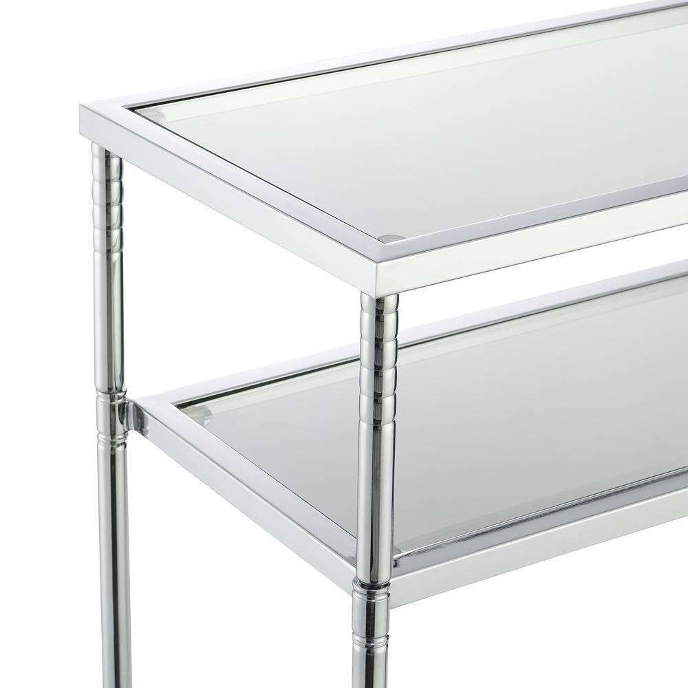 Tudor Console Table, Clear Glass/Chrome. Picture 2