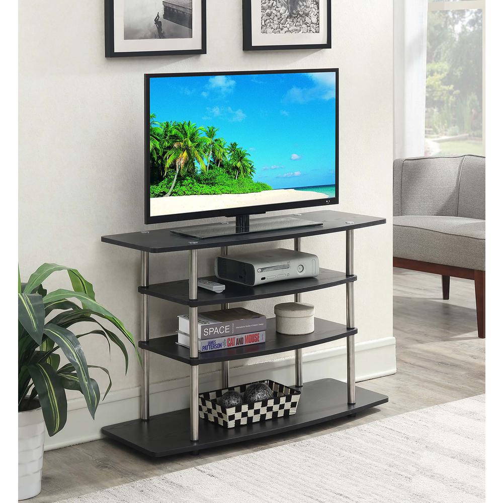 Designs2Go No Tools Wide Highboy TV Stand. Picture 1