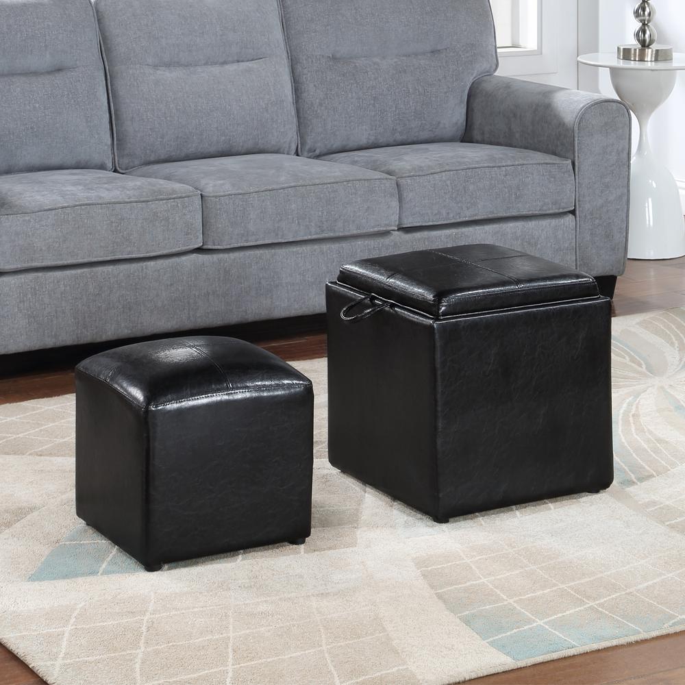 Park Avenue Single Ottoman with Stool and Reversible Tray. Picture 7