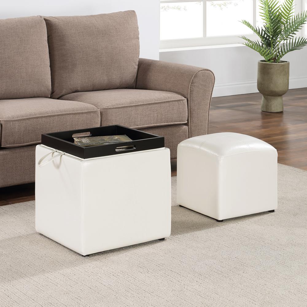 Park Avenue Single Ottoman with Stool and Reversible Tray. Picture 4