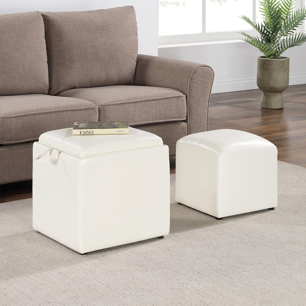Park Avenue Single Ottoman with Stool and Reversible Tray. Picture 5