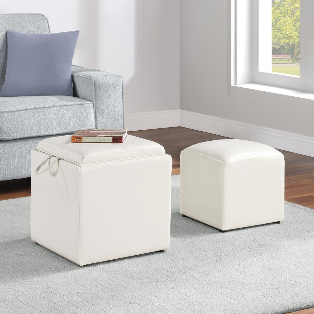 Park Avenue Single Ottoman with Stool and Reversible Tray. Picture 6