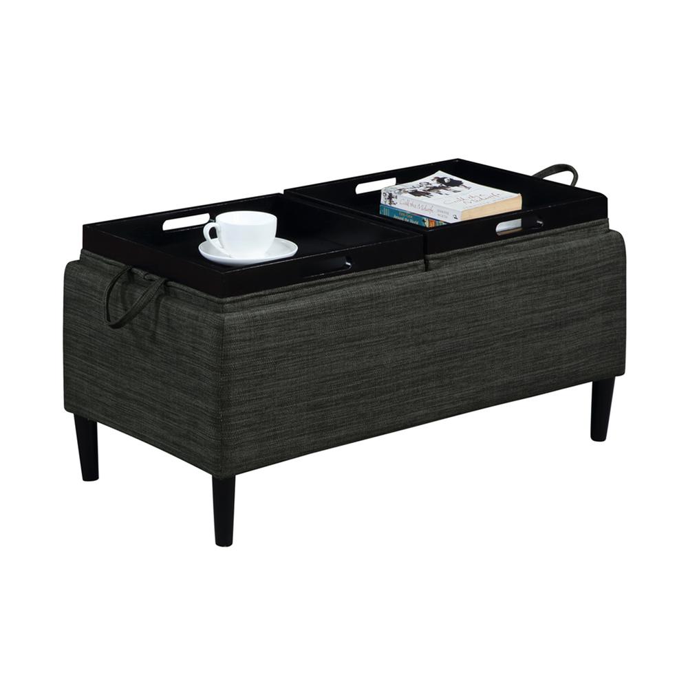 Designs4Comfort Magnolia Storage Ottoman with Reversible Trays. Picture 2