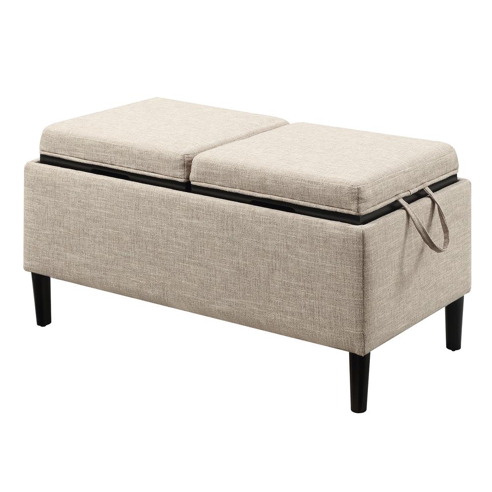 Designs4Comfort Magnolia Storage Ottoman with Reversible Trays. Picture 4