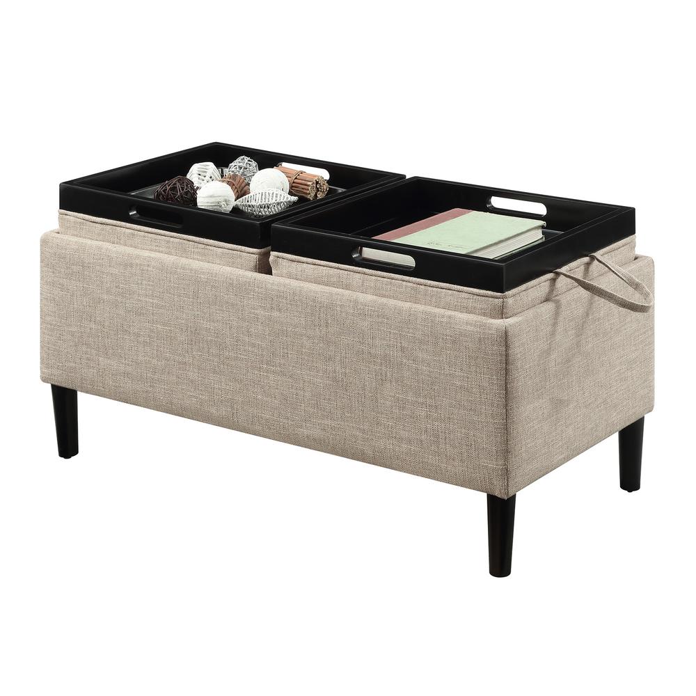 Designs4Comfort Magnolia Storage Ottoman with Reversible Trays. Picture 3