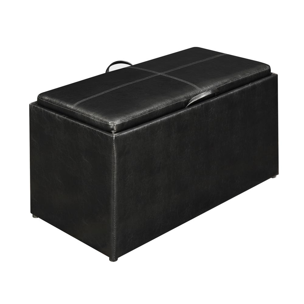 Comfort Sheridan Storage Ottoman with Reversible Tray and 2 Side Ottomans. Picture 1