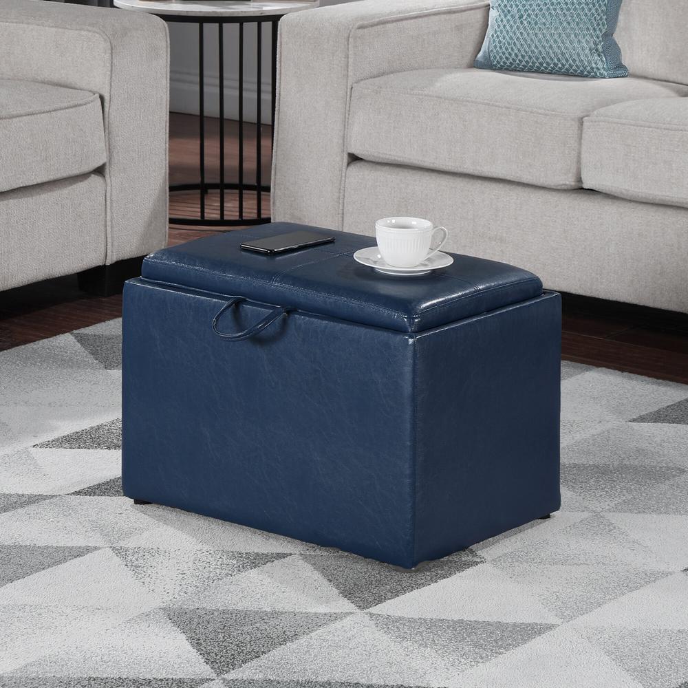 Accent Storage Ottoman with Reversible Tray. Picture 3