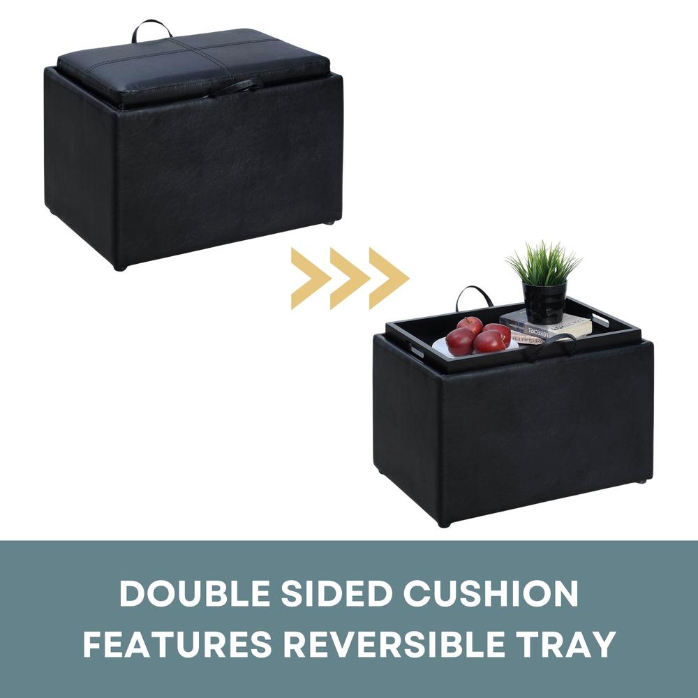 Accent Storage Ottoman with Reversible Tray. Picture 8
