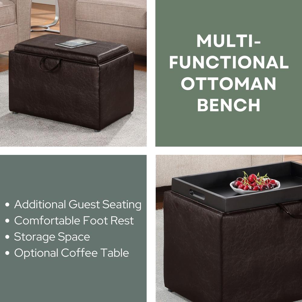 Accent Storage Ottoman with Reversible Tray. Picture 8