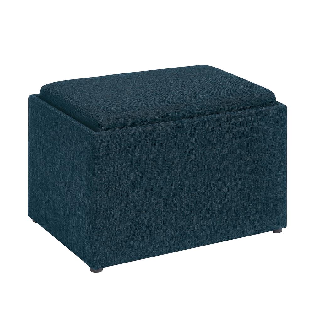 Designs4Comfort Accent Storage Ottoman with Reversible Tray. Picture 1