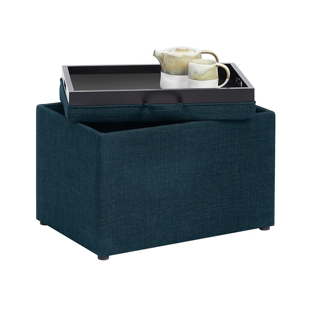 Designs4Comfort Accent Storage Ottoman with Reversible Tray. Picture 5