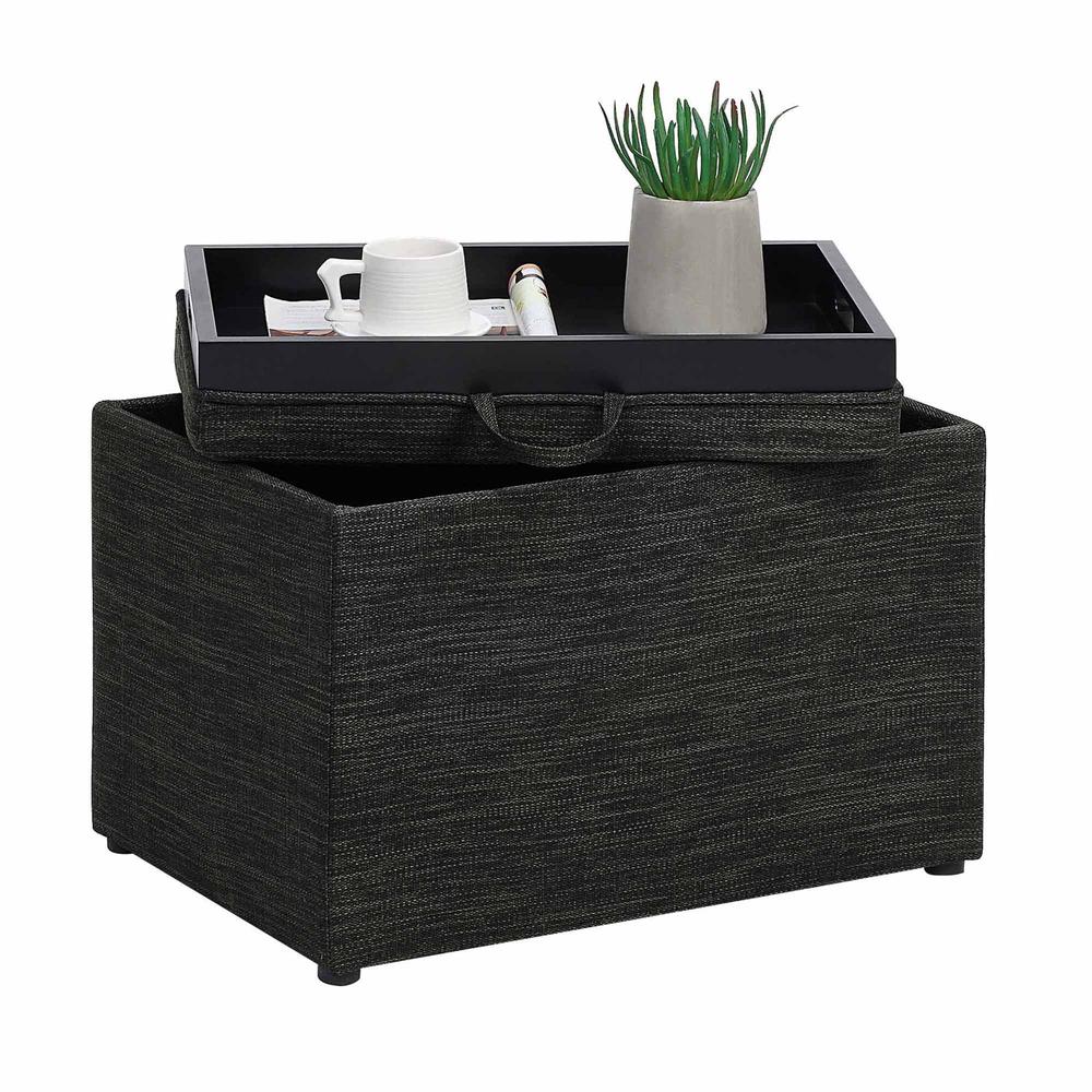 Designs4Comfort Accent Storage Ottoman with Reversible Tray. Picture 5