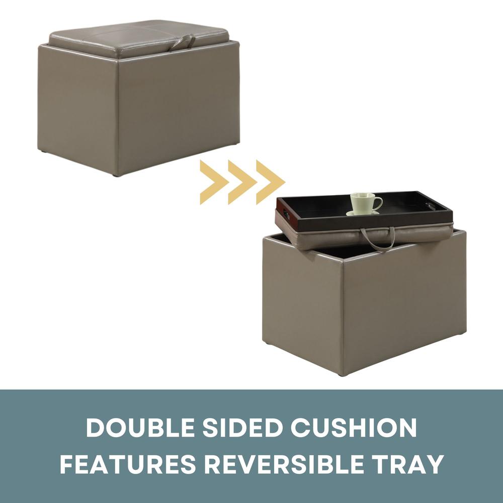 Accent Storage Ottoman with Reversible Tray. Picture 6