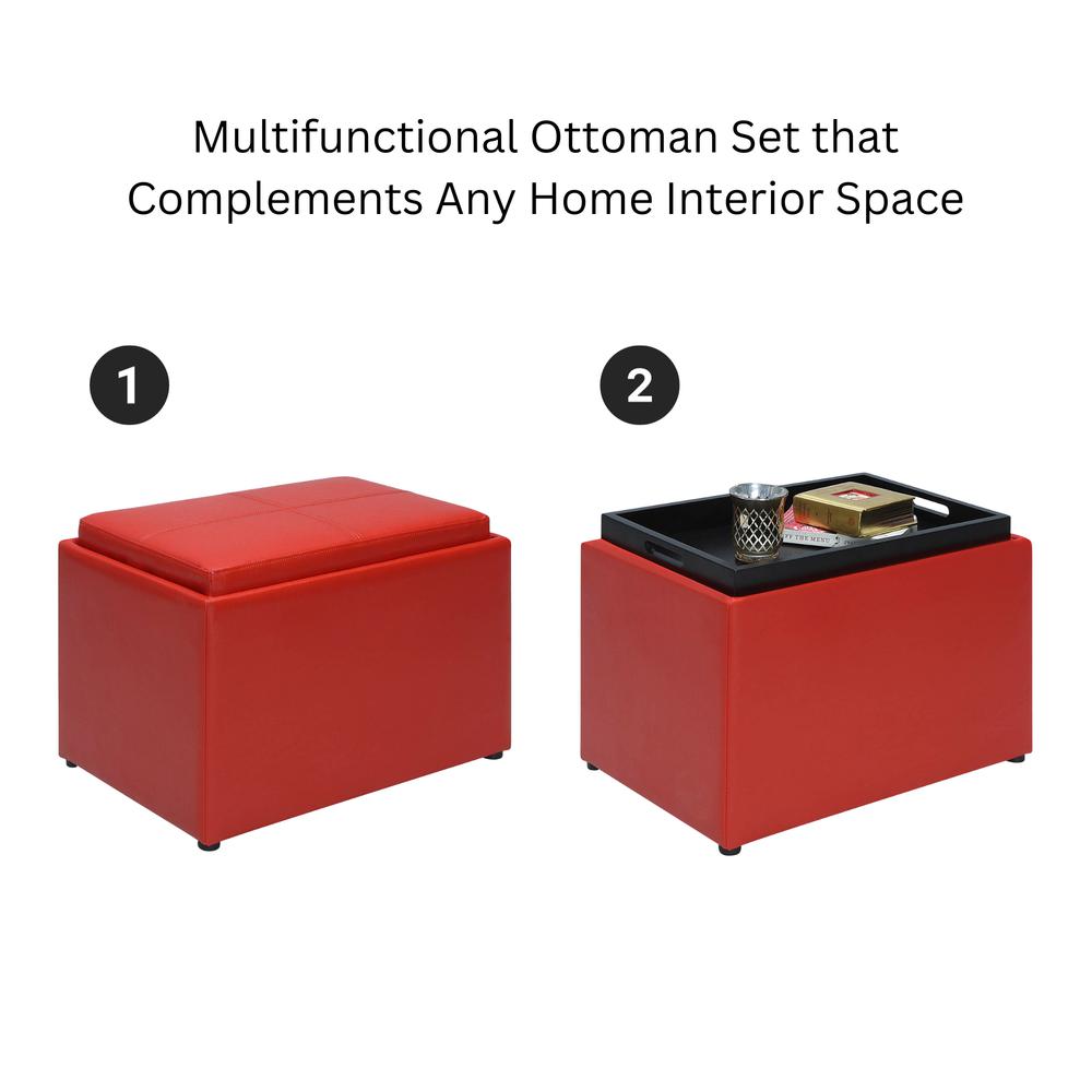 Accent Storage Ottoman with Reversible Tray. Picture 4