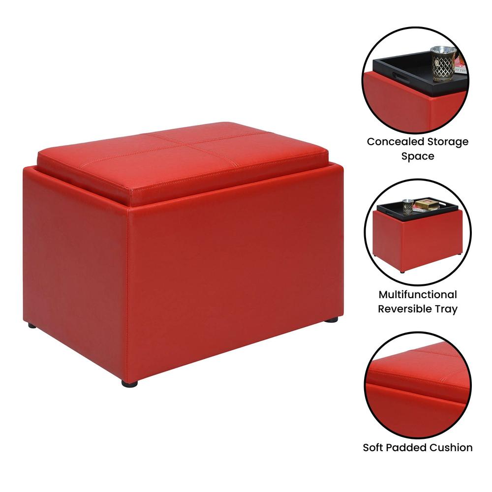 Accent Storage Ottoman with Reversible Tray. Picture 2