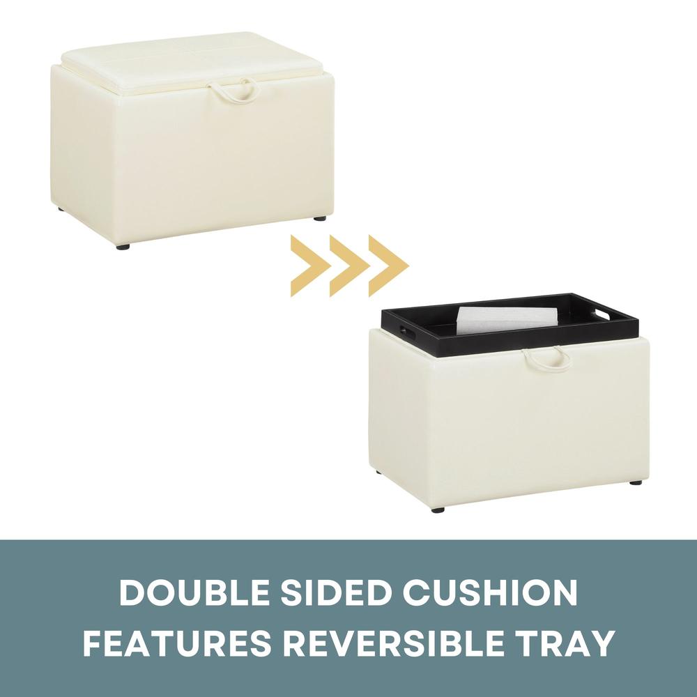 Accent Storage Ottoman with Reversible Tray. Picture 9