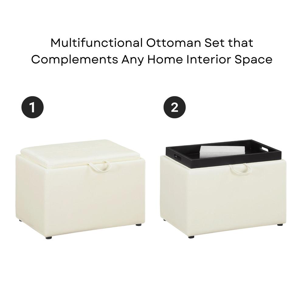 Accent Storage Ottoman with Reversible Tray. Picture 4