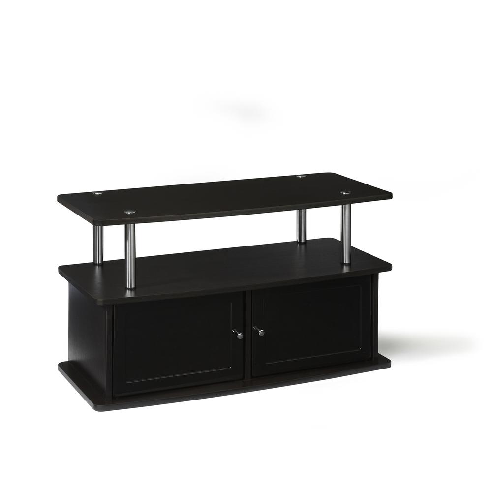 TV Stand with 2 Storage Cabinets and Shelf for TVs up to 40 Inches. Picture 1