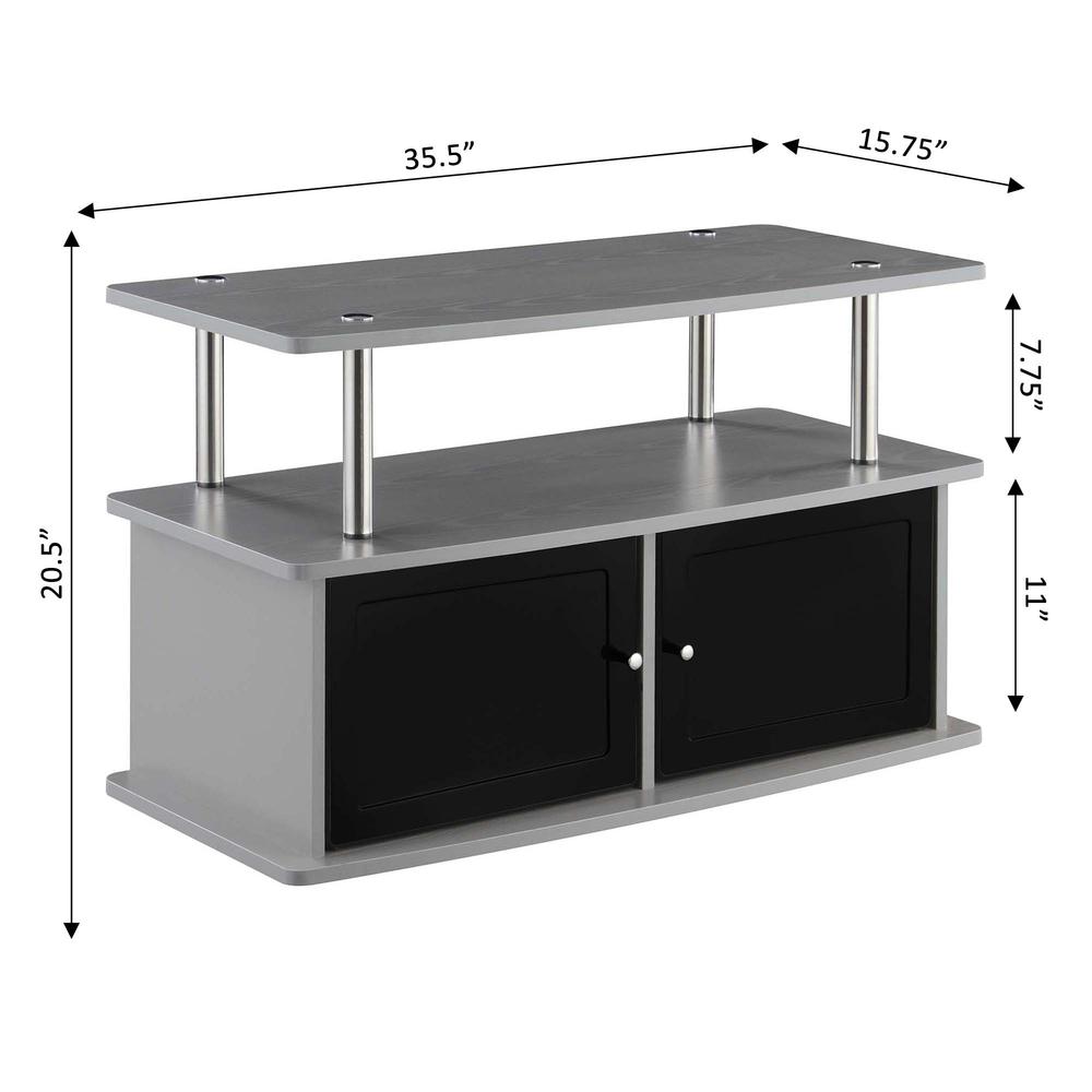 Designs2Go TV Stand with 2 Storage Cabinets and Shelf, R5-262. Picture 3
