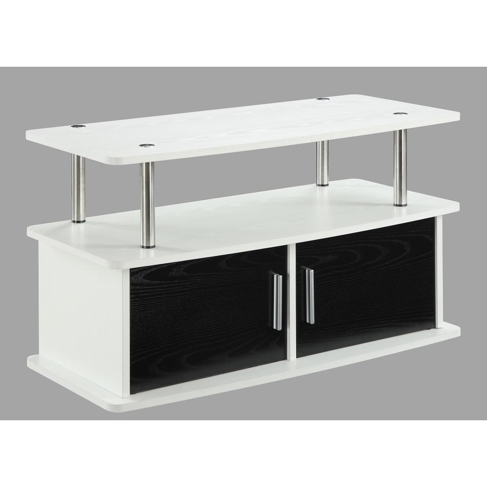Designs2Go Deluxe 2 Door TV Stand with Cabinets. Picture 1