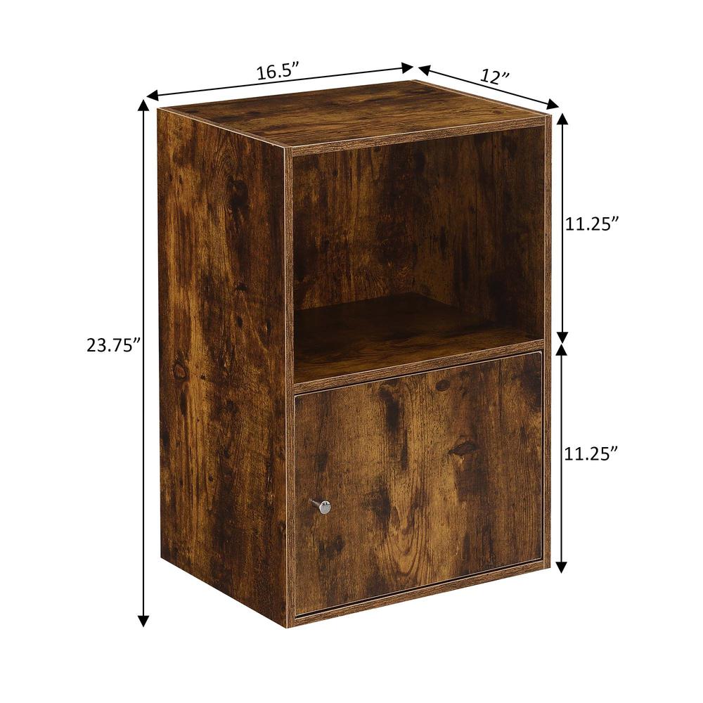 Xtra Storage 1 Door Cabinet with Shelf, Brown. Picture 6