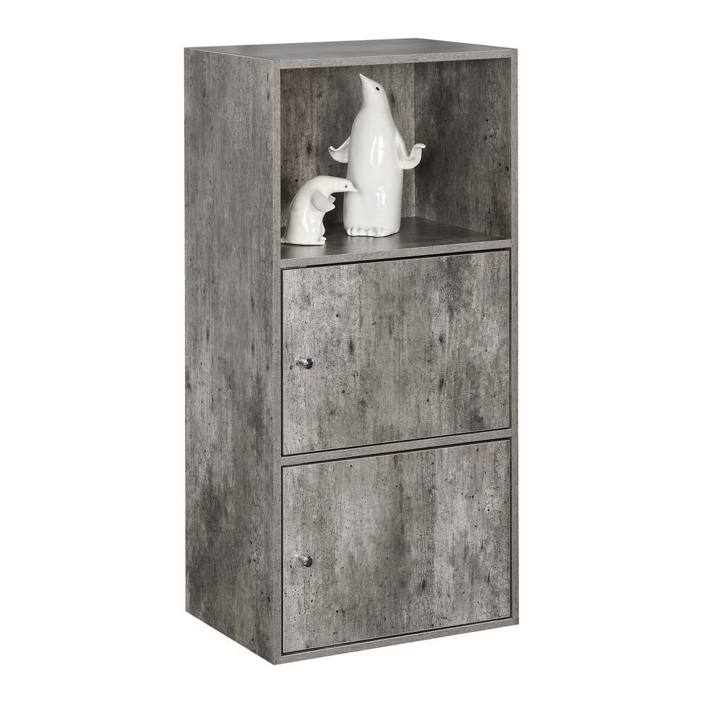 Xtra Storage 2 Door Cabinet with Shelf, Faux Birch. Picture 1