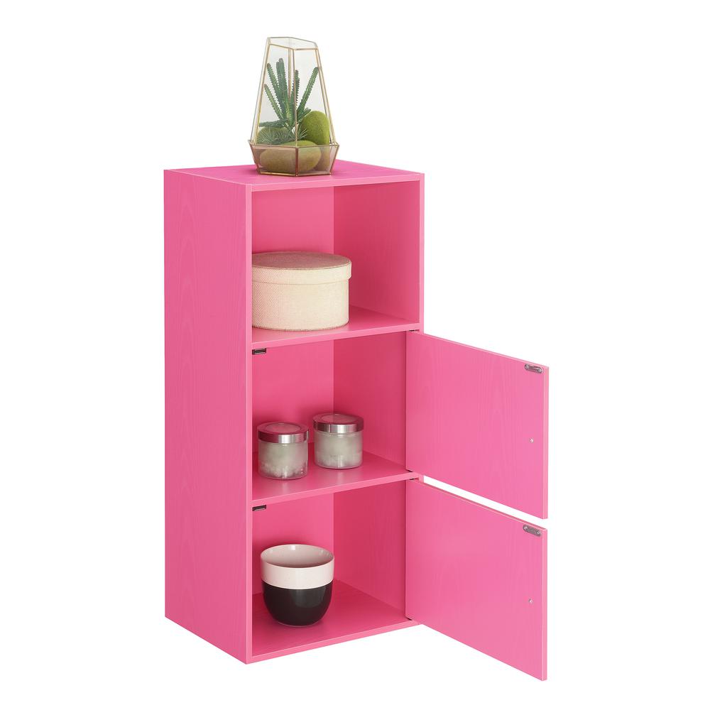 Xtra Storage 2 Door Cabinet with Shelf, Pink. Picture 4
